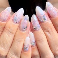 Cenbless　成増フェイシャル＆ネイルサロン　実際に見るとさらに感動♪煌めきあふれる梅雨ネイル