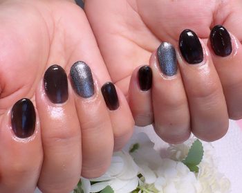 Cenbless　成増フェイシャル＆ネイルサロン　ブラックで魅せる♪大人のクールワンカラーネイル！
