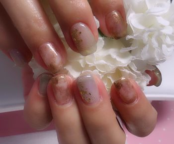 Cenbless 成増フェイシャル&ネイルサロン 念願のデザインをお気に入りカラーで♪大人ニュアンス夏ネイル