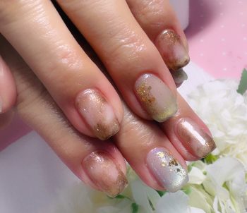 Cenbless 成増フェイシャル&ネイルサロン 念願のデザインをお気に入りカラーで♪大人ニュアンス夏ネイル