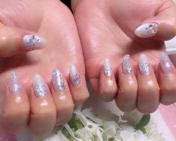 Cenbless 成増フェイシャル&ネイルサロン 実際に見るとさらに感動♪煌めきあふれる梅雨ネイル