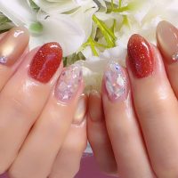 Cenbless　成増フェイシャル＆ネイルサロン　大人気の夏デザインを秋色アレンジ♪テラコッタが映える上品ネイル