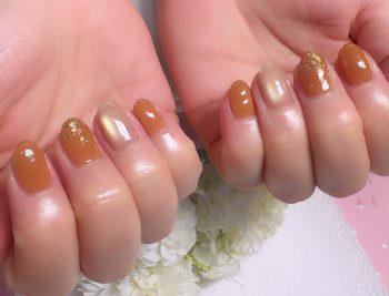 Cenbless　成増フェイシャル＆ネイルサロン　夏休みだからこそ楽しめる♪大人の上品キャメルネイル