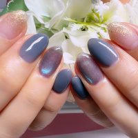 Cenbless　成増フェイシャル＆ネイルサロン　深海のような煌めき♪ブルーで楽しむ晩夏ネイル