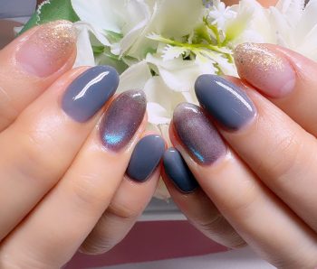 Cenbless　成増フェイシャル＆ネイルサロン　深海のような煌めき♪ブルーで楽しむ晩夏ネイル