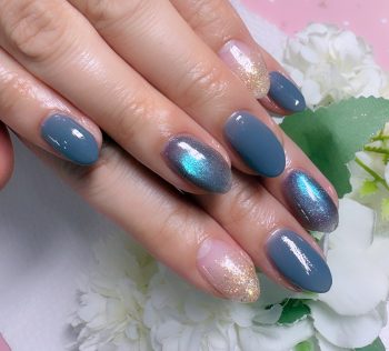 Cenbless　成増フェイシャル＆ネイルサロン　深海のような煌めき♪ブルーで楽しむ晩夏ネイル