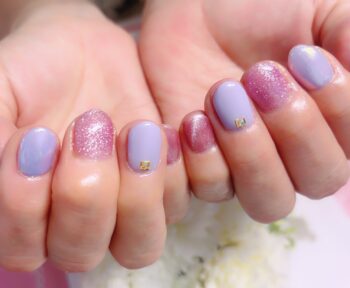 Cenbless 成増フェイシャル&ネイルサロン ラベンダー×ライラックで大人可愛く♪輝きを楽しむ秋ネイル