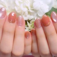 Cenbless　成増フェイシャル＆ネイルサロン　秋色テラコッタへカラーチェンジ♪人気素材を詰め込んだ大人ネイル