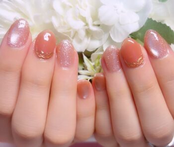 Cenbless 成増フェイシャル&ネイルサロン 秋色テラコッタへカラーチェンジ♪人気素材を詰め込んだ大人ネイル