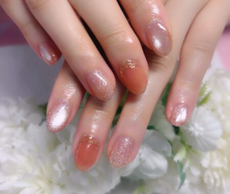Cenbless 成増フェイシャル&ネイルサロン 秋色テラコッタへカラーチェンジ♪人気素材を詰め込んだ大人ネイル