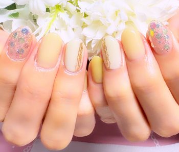 Cenbless 成増フェイシャル&ネイルサロン イチョウの色づきを思わせる♪ペールカラーの晩夏ネイル