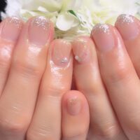 成増徒歩3分女性限定サロン｜フェイシャル・プラズマ・ネイル ビューティスタジオCenbless（センブレス）　4年ぶりのご来店♪上品に煌めくシャンパンラメグラデーション