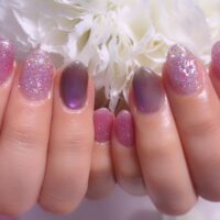 成増徒歩3分のフェイシャルエステ・ネイルサロン ビューティスタジオCenbless(センブレス) パープルで彩る大人ハロウィン♪キラキラ異素材ネイル