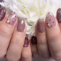成増徒歩3分のフェイシャルエステ・ネイルサロン ビューティスタジオCenbless（センブレス）　新色マグネットで秋色に♪煌めきを重ねた大人の贅沢ネイル
